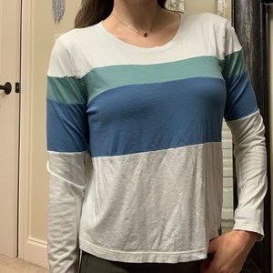 Beyond Yoga stripe shirt. Medium.